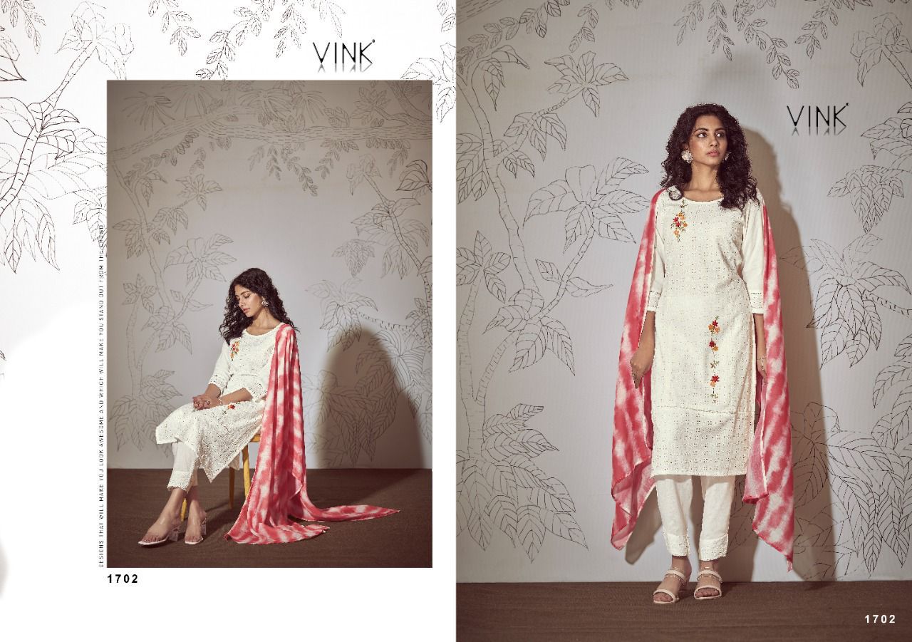 Vink Chikankari 3 Exclusive Wear Wholesale Readymade Suit Collection
